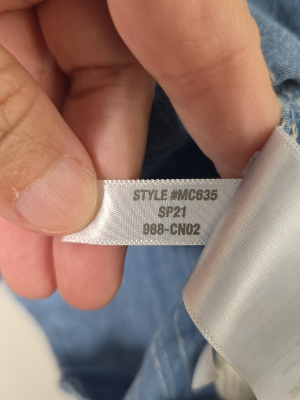 Madewell Men's Easy Fit Blue Denim Button Up Shirt - Picture 9 of 9